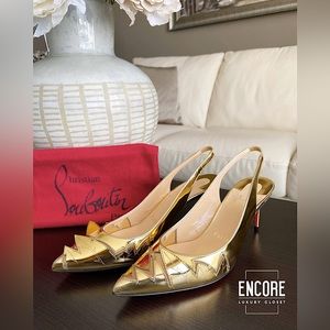 CHRISTIAN LOUBOUTIN SIZE 35
Rete Specchio Frescobella 70 Pumps Gold